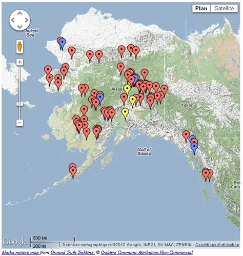 Division of Tourism Date: 1994. . Alaska gold mines map